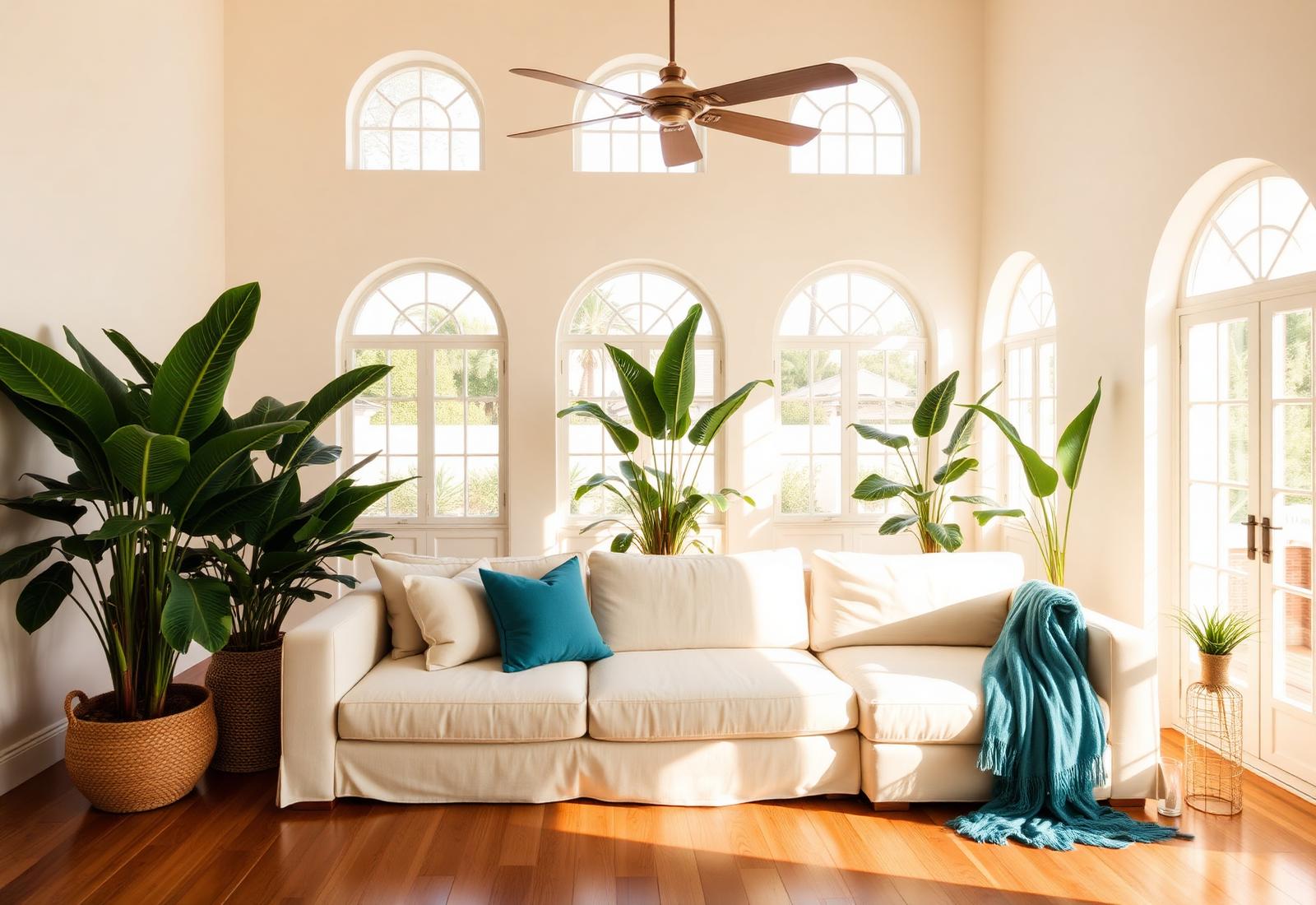Airy villa living room